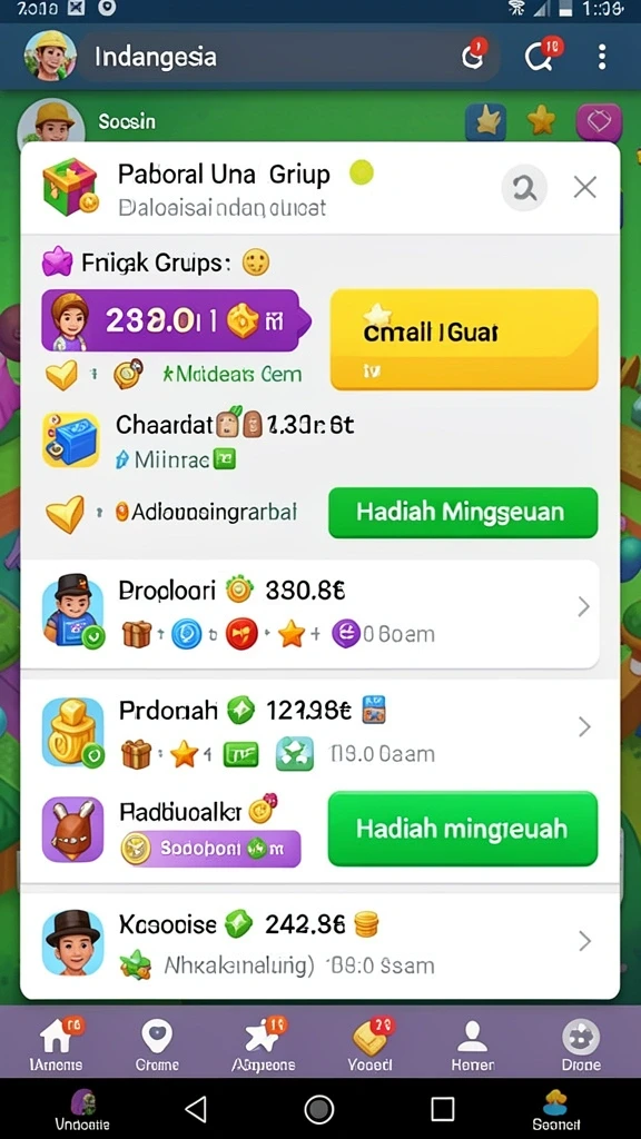 Aksi seru saat bermain di level baru.