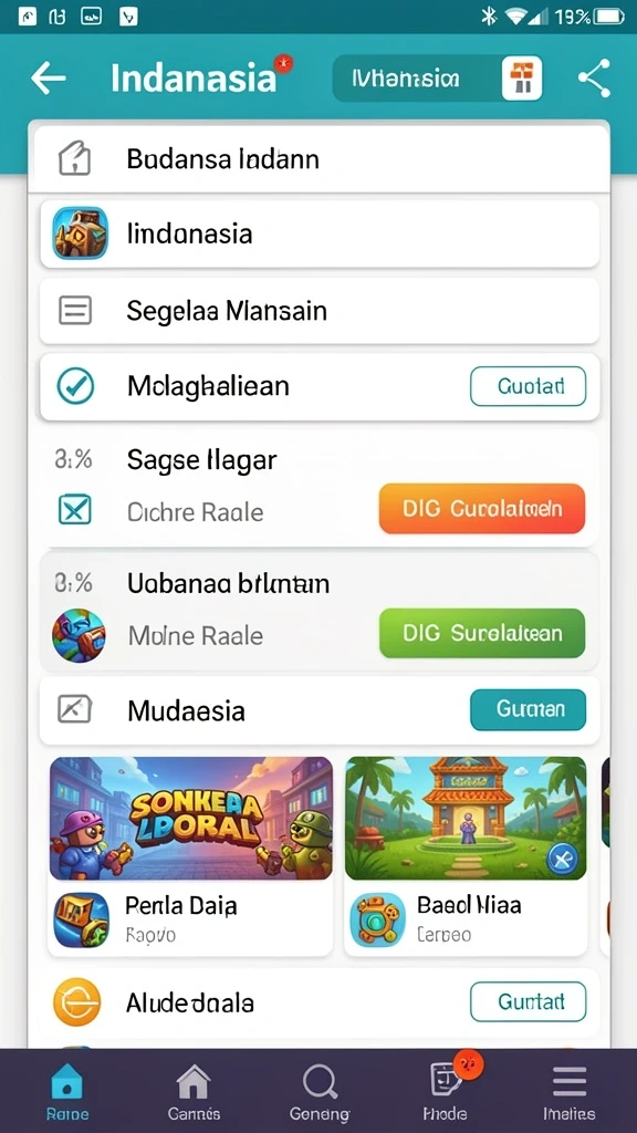 Beragam pilihan permainan yang menarik.