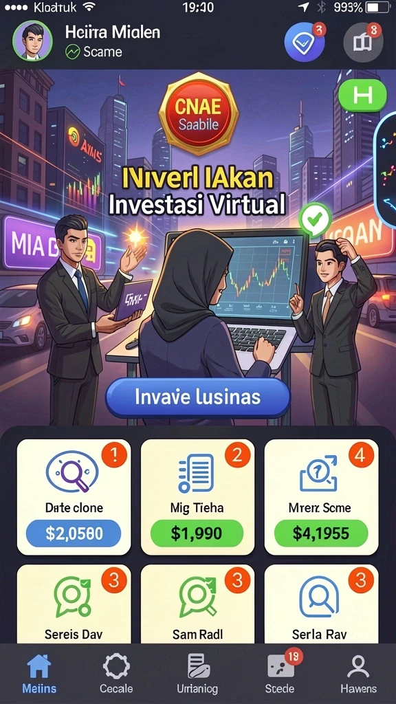 Tampilan menu utama yang menarik dan interaktif.