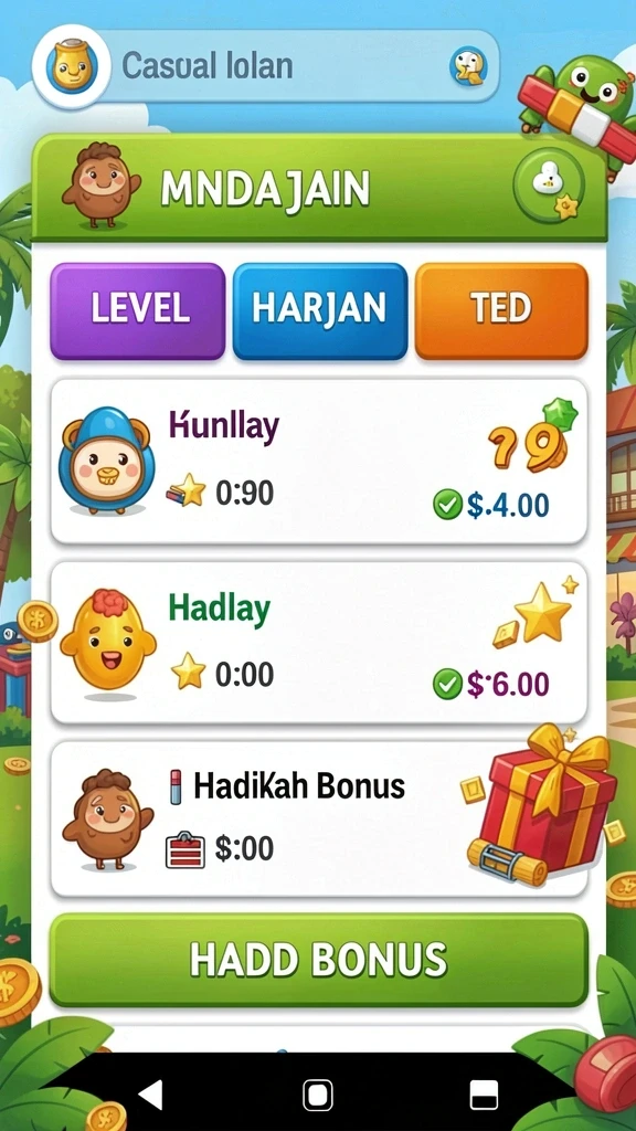 Grafis yang memukau meningkatkan pengalaman bermain.
