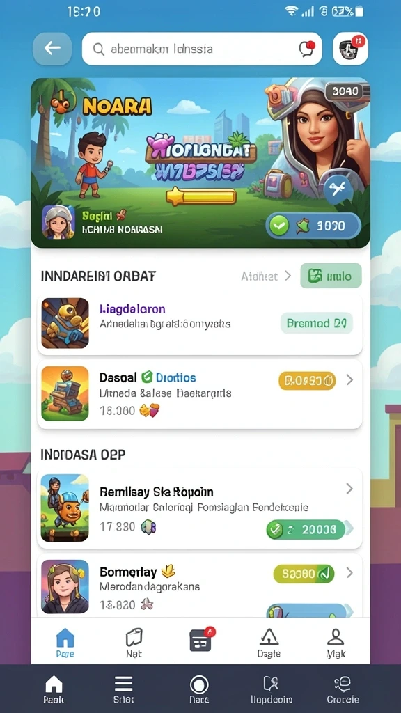 Tangkapan layar karakter dalam P200M yang unik.
