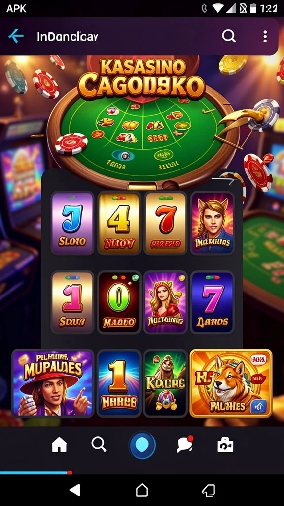 Tampilan permainan slot yang menarik dan berwarna-warni.